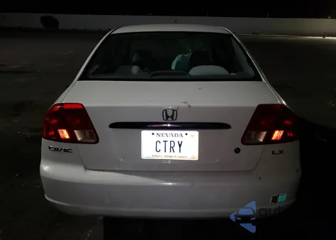 2001 Honda Civic Lx from USA, damaged, VIN 1HGES16571L016108